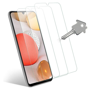3x Ochranné tvrzené sklo pro Samsung Galaxy A42 A426B - 2+1 zdarma