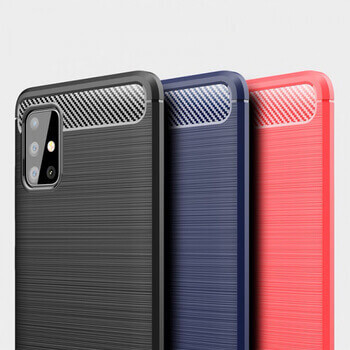 Ochranný silikonový obal karbon pro Samsung Galaxy A72 A725F - černý