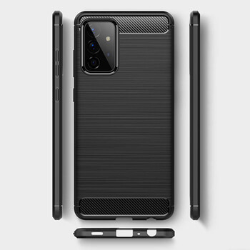 Ochranný silikonový obal karbon pro Samsung Galaxy A72 A725F - černý