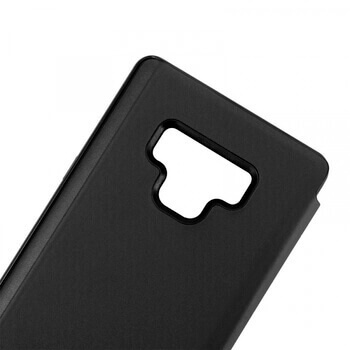 Zrcadlový silikonový flip obal pro Samsung Galaxy A32 5G A326B - černý