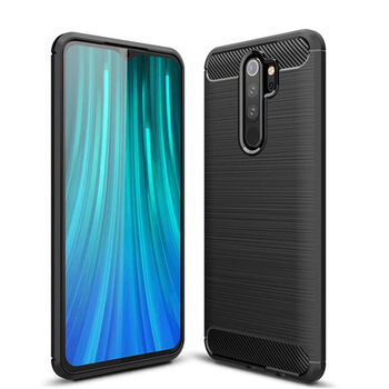 Ochranný silikonový obal karbon pro Xiaomi Redmi Note 8 Pro - černý