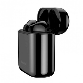 Baseus Bezdrátová bluetooth sluchátka s nabíjecím pouzdrem - černá
