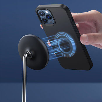 Baseus Magnetic Leather MagSafe kožený kryt pro Apple iPhone 12 Pro - černý