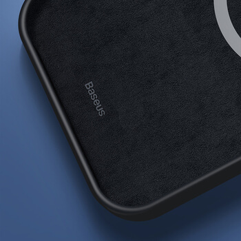 Baseus Magnetic Leather MagSafe kožený kryt pro Apple iPhone 12 Pro Max - černý