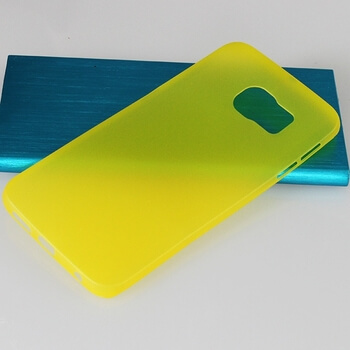 Ultratenký plastový kryt pro Samsung Galaxy S6 Edge - žlutý