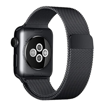 Elegantní kovový pásek pro chytré hodinky Apple Watch 40 mm (5.série) - černý