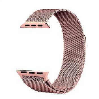 Elegantní kovový pásek pro chytré hodinky Apple Watch 42 mm (2.+3.série) - světle růžový
