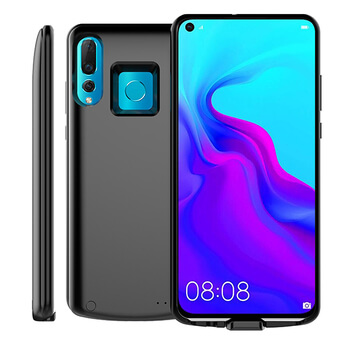 3v1 Silikonové pouzdro s externí baterií smart battery case power bank 3500 mAh pro Huawei P30 Lite - černé