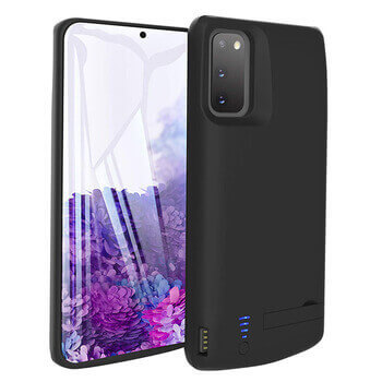 3v1 Silikonové pouzdro s externí baterií smart battery case power bank 4800 mAh pro Samsung Galaxy S21 G991B - černé