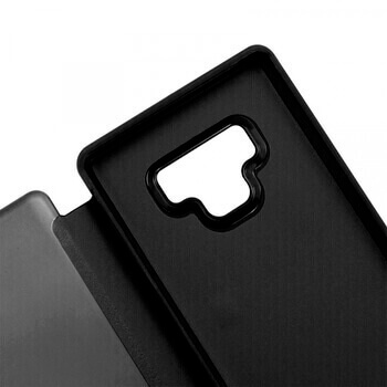 Zrcadlový silikonový flip obal pro Samsung Galaxy A32 SM-A325F 4G - černý