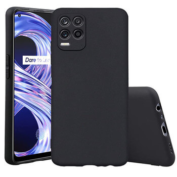 Extrapevný silikonový ochranný kryt pro Realme 8 4G - černý