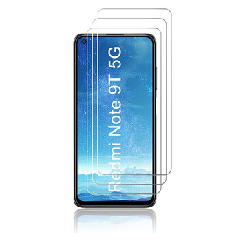 3x Ochranné tvrzené sklo pro Xiaomi Redmi Note 9T - 2+1 zdarma