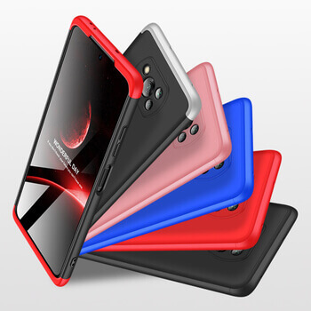Ochranný 360° celotělový plastový kryt pro Xiaomi Redmi Note 9T - červený