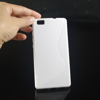 Silikonový ochranný obal S-line pro Huawei P8 - bílý