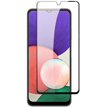 3D ochranné tvrzené sklo s rámečkem pro Samsung Galaxy A22 A226B 5G - černé