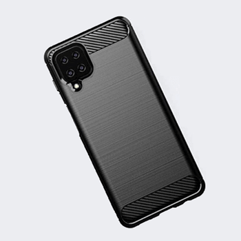 Ochranný silikonový obal karbon pro Samsung Galaxy A02s A025G - černý