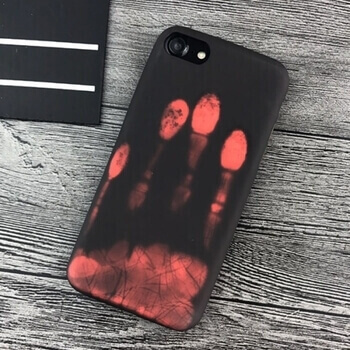 Měnící se termo ochranný kryt pro Apple iPhone 13 mini - černo/červený