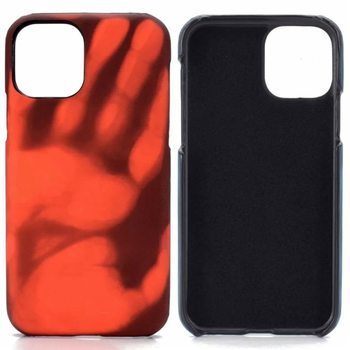 Měnící se termo ochranný kryt pro Apple iPhone 13 mini - černo/červený