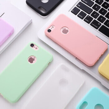 Silikonový matný obal s výřezem pro Apple iPhone 13 mini - tmavě modrý