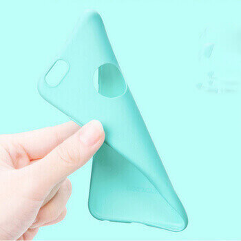 Silikonový matný obal s výřezem pro Apple iPhone 13 mini - světle modrý
