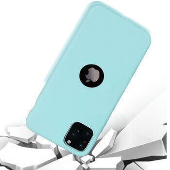 Silikonový matný obal s výřezem pro Apple iPhone 13 Pro Max - světle modrý
