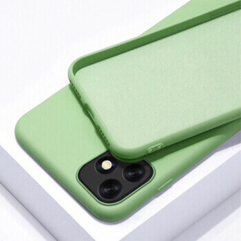 Extrapevný silikonový ochranný kryt pro Apple iPhone 13 Pro - světle zelený