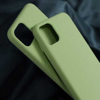 Extrapevný silikonový ochranný kryt pro Apple iPhone 13 Pro Max - světle zelený