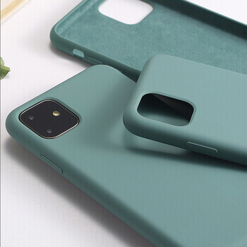 Extrapevný silikonový ochranný kryt pro Apple iPhone 13 mini - tmavě zelený