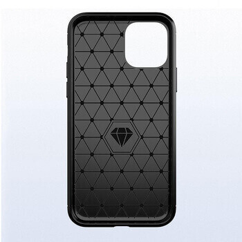 Ochranný silikonový obal karbon pro Apple iPhone 13 mini - černý