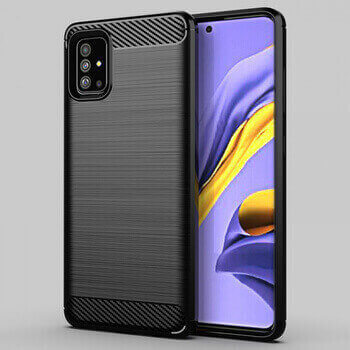 Ochranný silikonový obal karbon pro Samsung Galaxy A22 4G A225F - černý