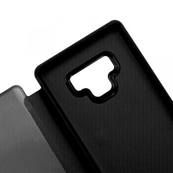 Zrcadlový silikonový flip obal pro Samsung Galaxy A22 A225F - černý