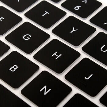 Silikonový ochranný obal na klávesnici EU verze pro Apple MacBook 12" - černý