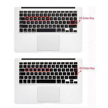 Silikonový ochranný obal na klávesnici EU verze pro Apple MacBook Air 13" (2018-2020) - pro verzi klávesnice 2018 - černý