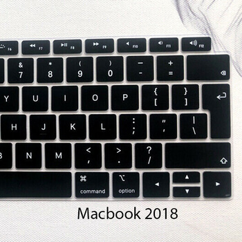Silikonový ochranný obal na klávesnici EU verze pro Apple MacBook Air 13" (2018-2020) - pro verzi klávesnice 2018 - černý