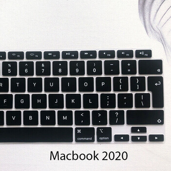 Silikonový ochranný obal na klávesnici EU verze pro Apple MacBook Air 13" (2018-2020) - pro verzi klávesnice 2020 - černý