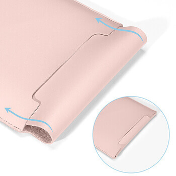 Ochranný koženkový obal pro Apple MacBook Air 13" (2018-2020) - světle růžový