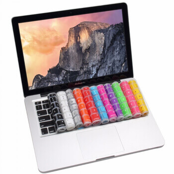 Silikonový ochranný obal na klávesnici US verze pro Apple MacBook Pro 14" (2021, M1) - černý