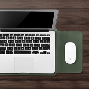 Ochranný koženkový obal pro Apple MacBook Pro 14" (2021, M1) - světle modrý