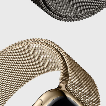 Elegantní kovový pásek pro chytré hodinky Apple Watch 41 mm (7.série) - světle růžový