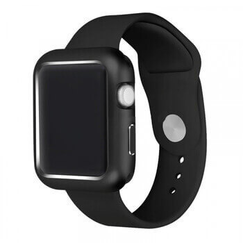 Magnetický hliníkový ochranný rámeček pro Apple Watch 45 mm (7.série) - černý