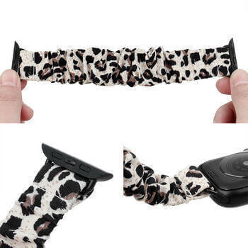 Elastický pásek pro chytré hodinky Apple Watch 45 mm (7.série) - bílo černý