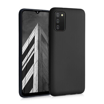 Super odolný silikonový obal pro Samsung Galaxy A03s A037G - černý