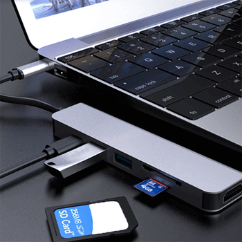 5v1 Redukce z USB-C na USB, USB 3.0, TF, PD, SD karty