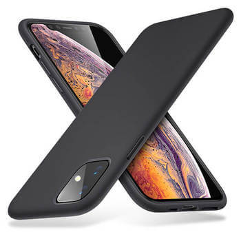 Silikonový matný obal pro Apple iPhone 12 - černý