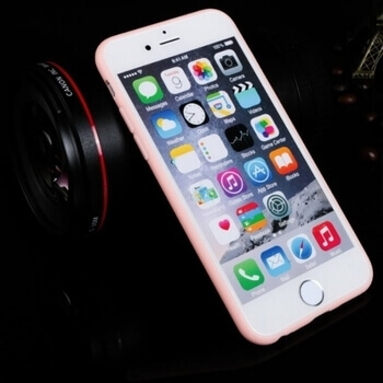 Silikonový matný obal s výřezem pro Apple iPhone SE (2022) - růžový
