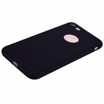 Silikonový matný obal s výřezem pro Apple iPhone SE (2022) - černý