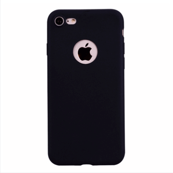 Silikonový matný obal s výřezem pro Apple iPhone SE (2022) - černý