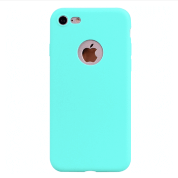 Silikonový matný obal s výřezem pro Apple iPhone SE (2022) - modrý