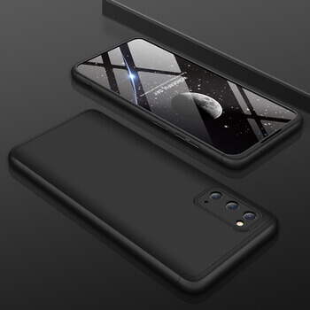 Ochranný 360° celotělový plastový kryt pro Samsung Galaxy S21 FE 5G - černý
