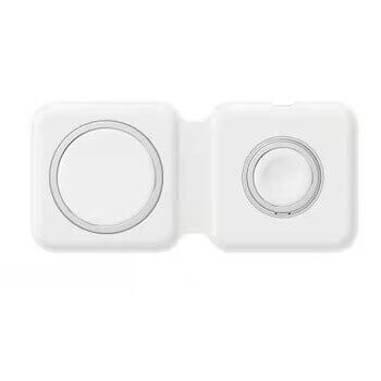 2v1 Bezdrátová nabíječka a dokovací stanice MagSafe pro Apple iPhone, Apple Watch, AirPods (7.série) bílá
